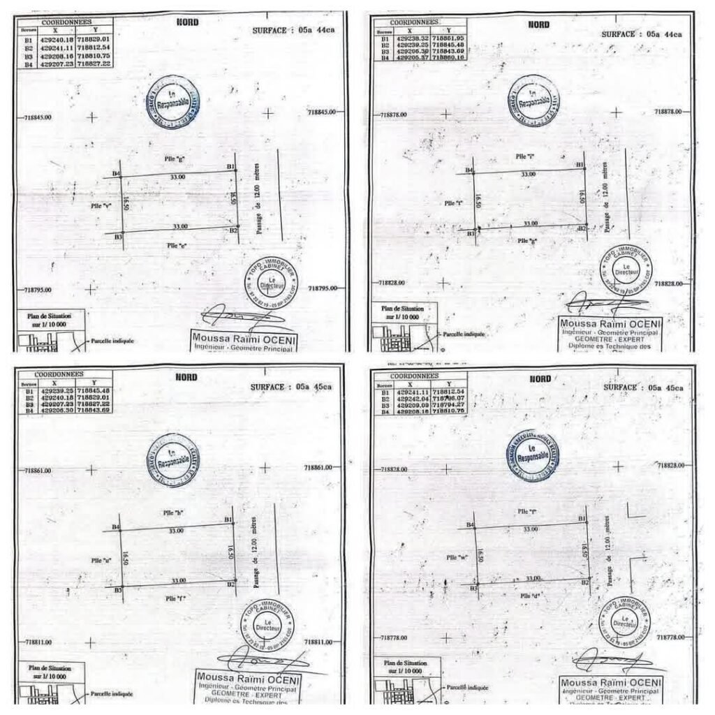 Terrains titrés / Calavi Akassato