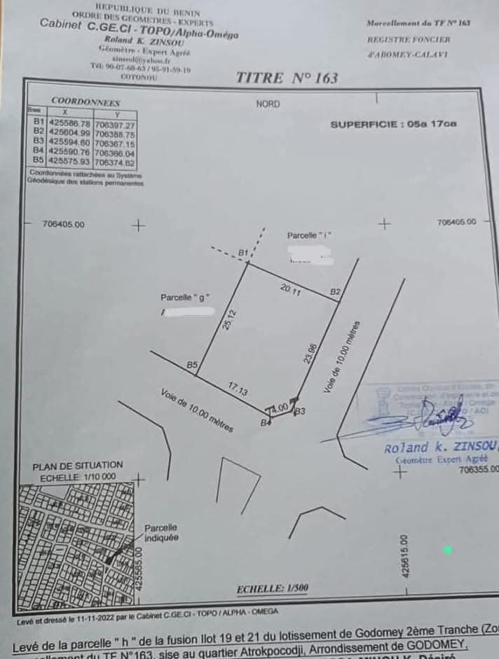 Terrain angle rue Godomey PK14
