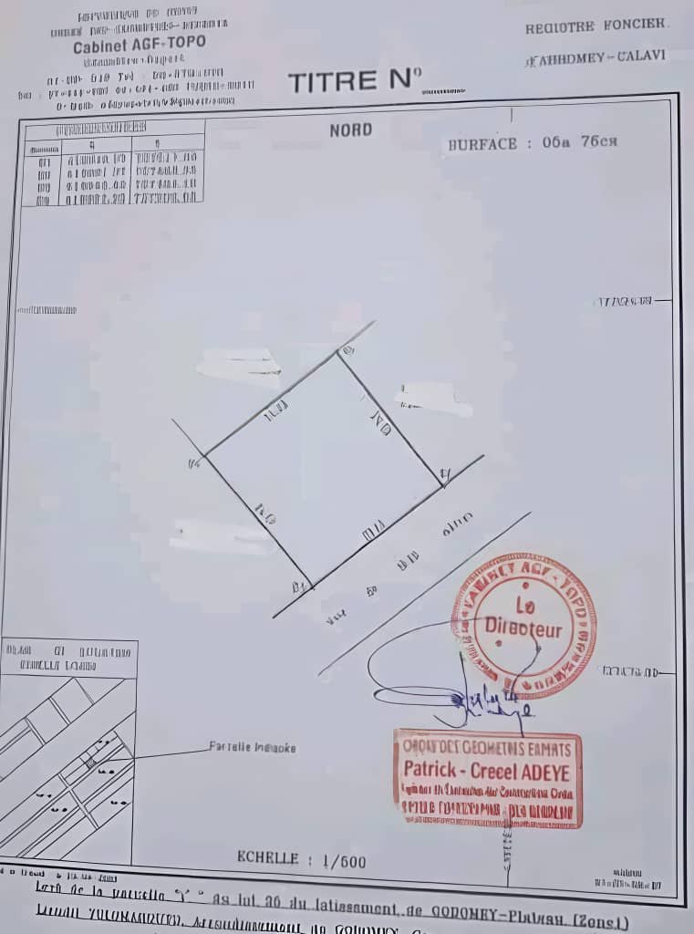Terrain clôturé Calavi Godomey