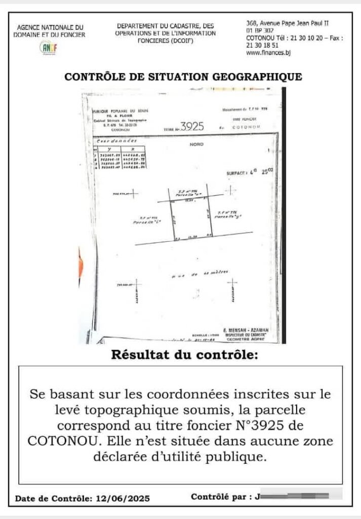Terrain vue mer Akpakpa