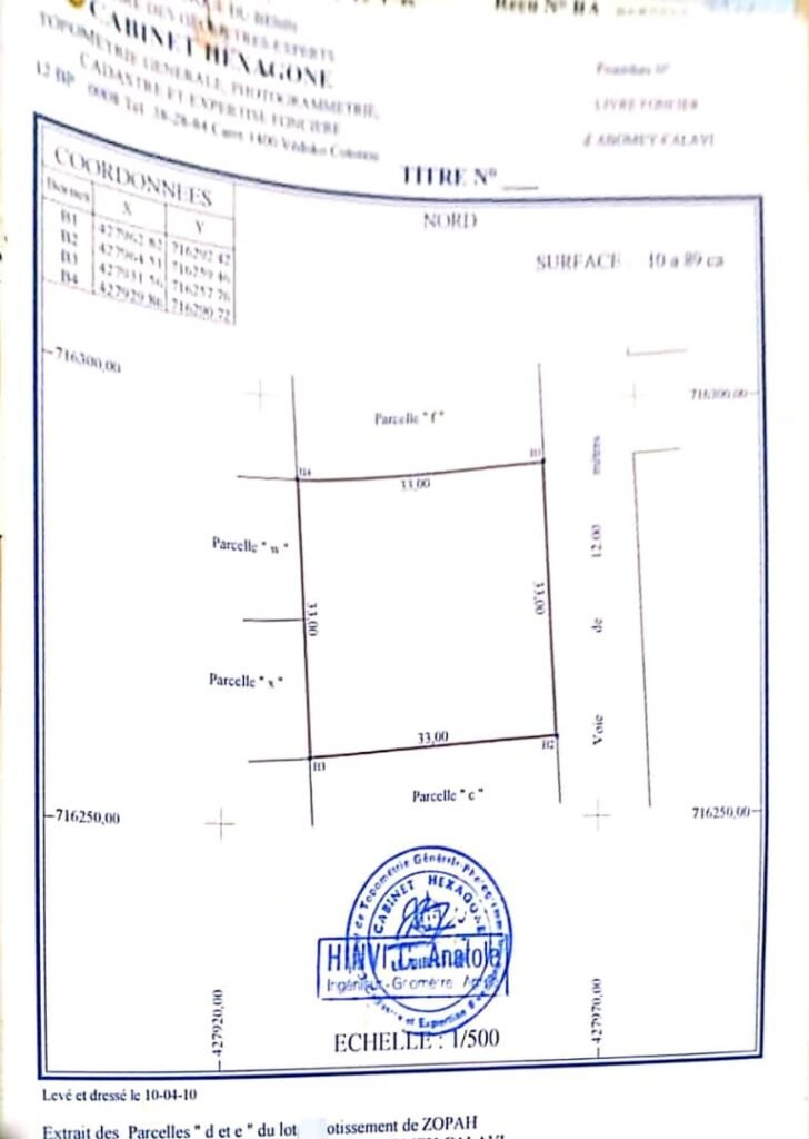 Terrain avec villa Calavi Zopah